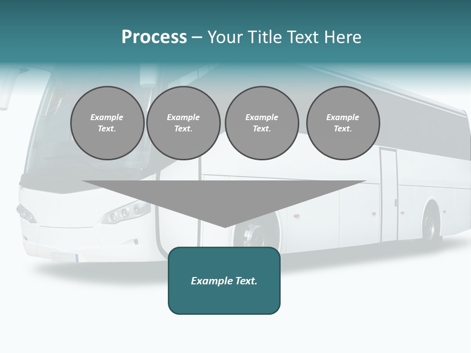 A Big Tour Bus Isolated On White PowerPoint Template