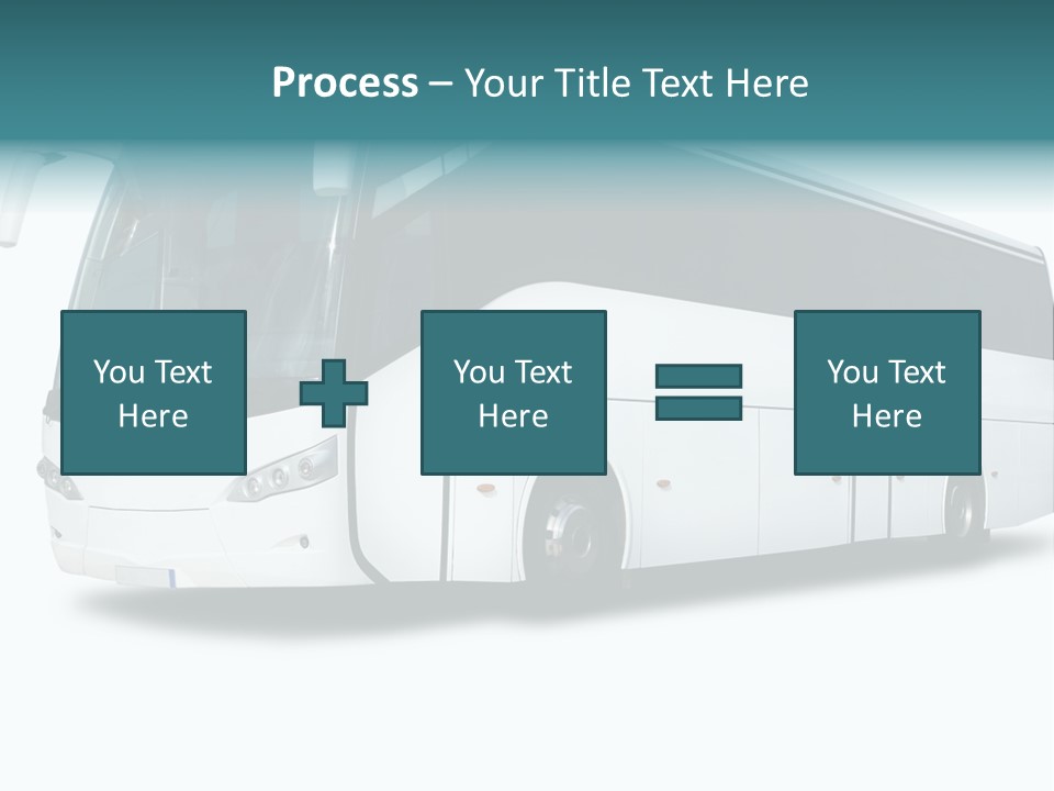 A Big Tour Bus Isolated On White PowerPoint Template