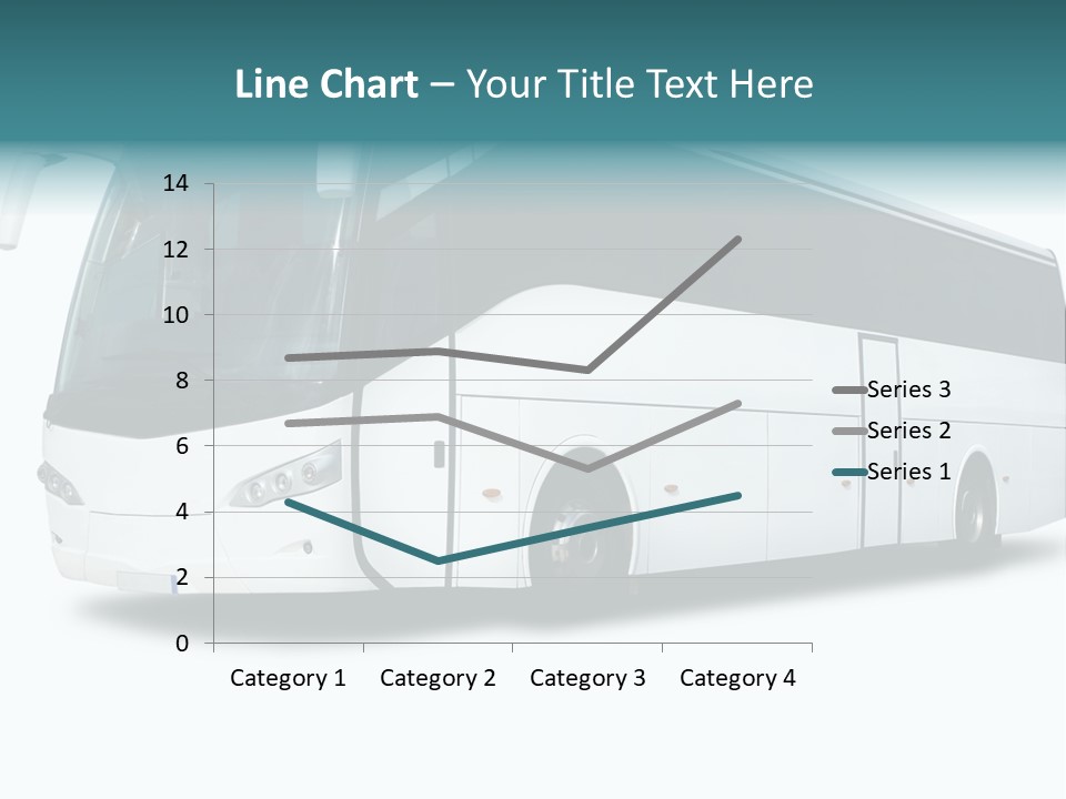 A Big Tour Bus Isolated On White PowerPoint Template