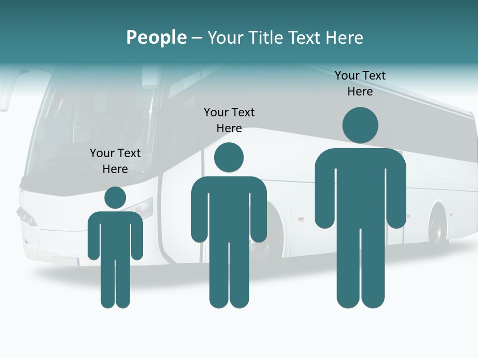 A Big Tour Bus Isolated On White PowerPoint Template