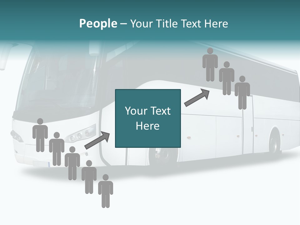 A Big Tour Bus Isolated On White PowerPoint Template