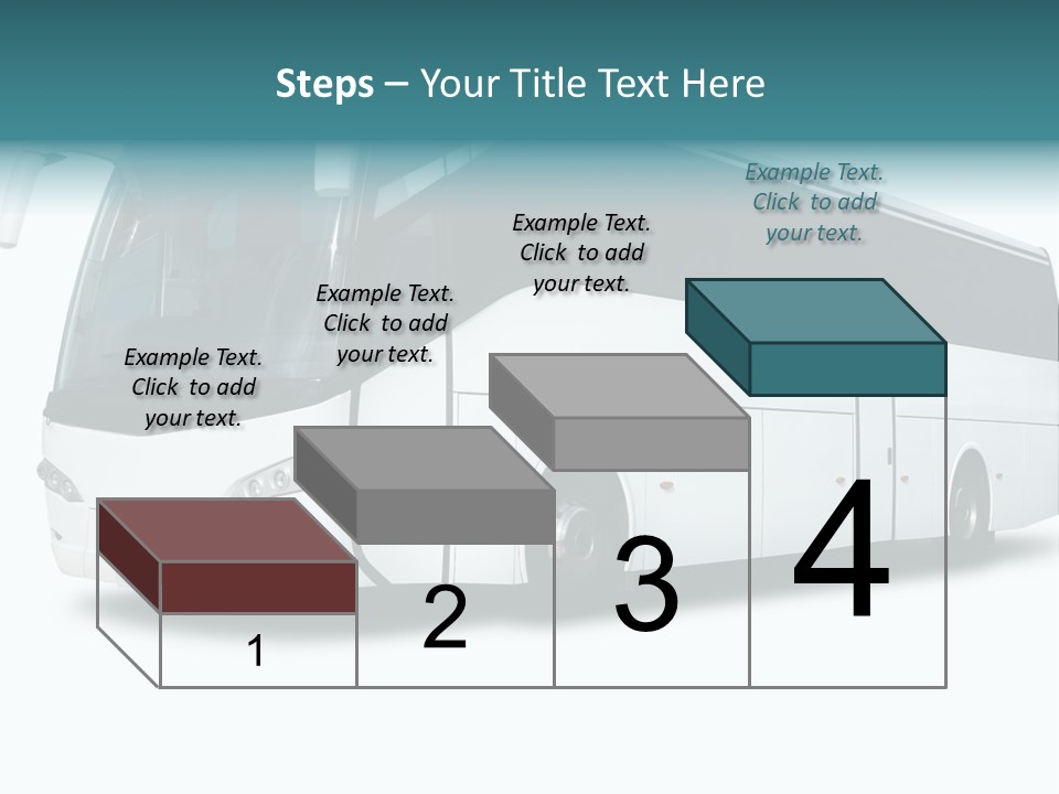 A Big Tour Bus Isolated On White PowerPoint Template