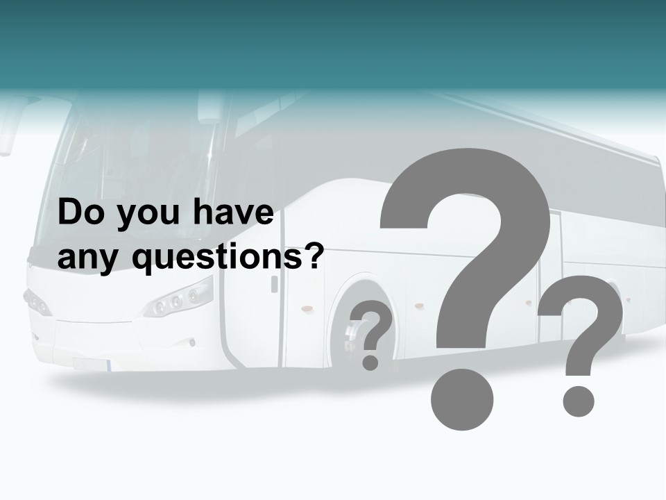 A Big Tour Bus Isolated On White PowerPoint Template