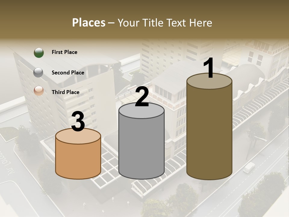 Small Buildings Model PowerPoint Template