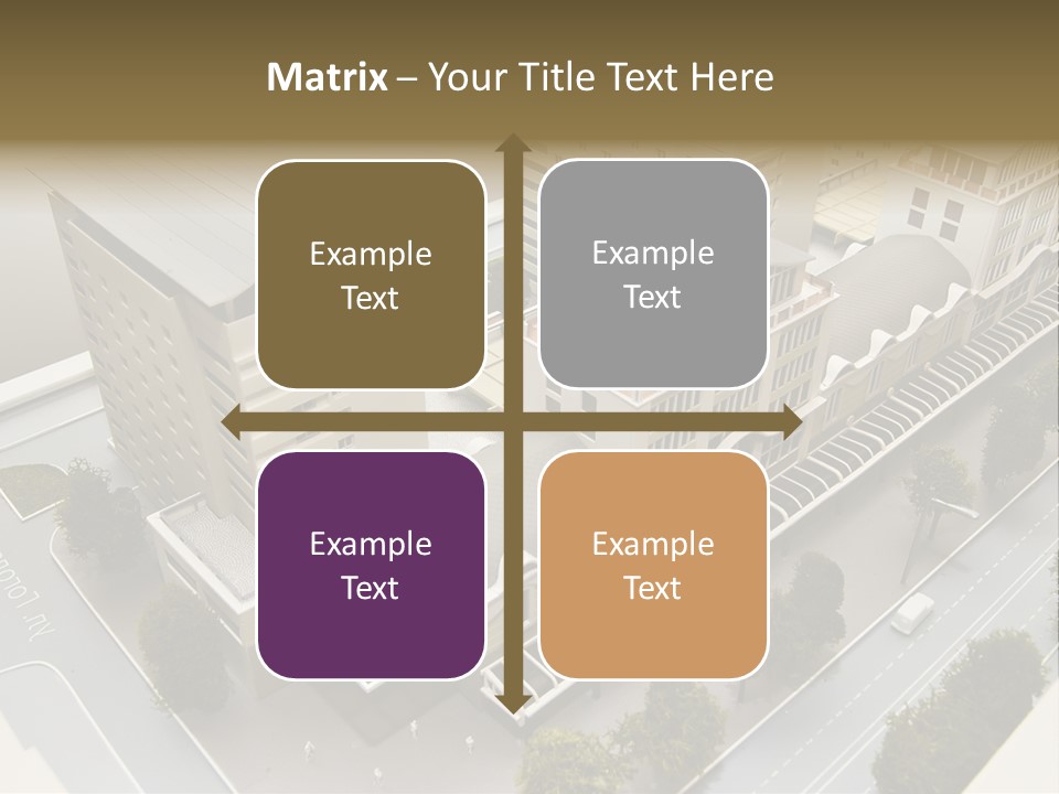 Small Buildings Model PowerPoint Template