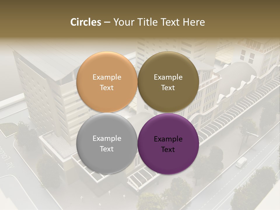 Small Buildings Model PowerPoint Template