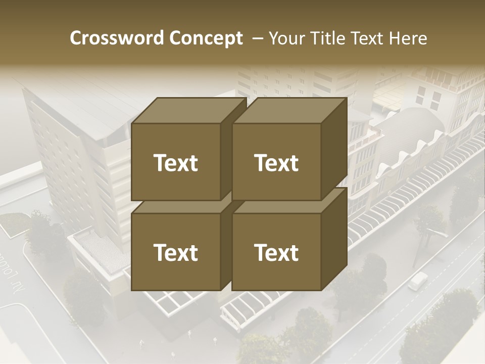 Small Buildings Model PowerPoint Template