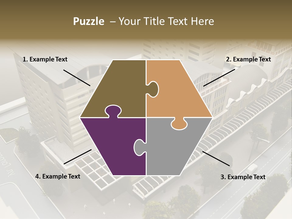 Small Buildings Model PowerPoint Template