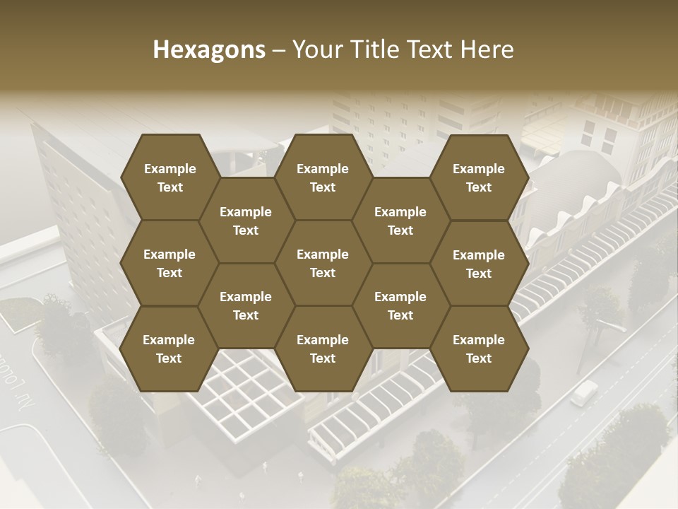 Small Buildings Model PowerPoint Template