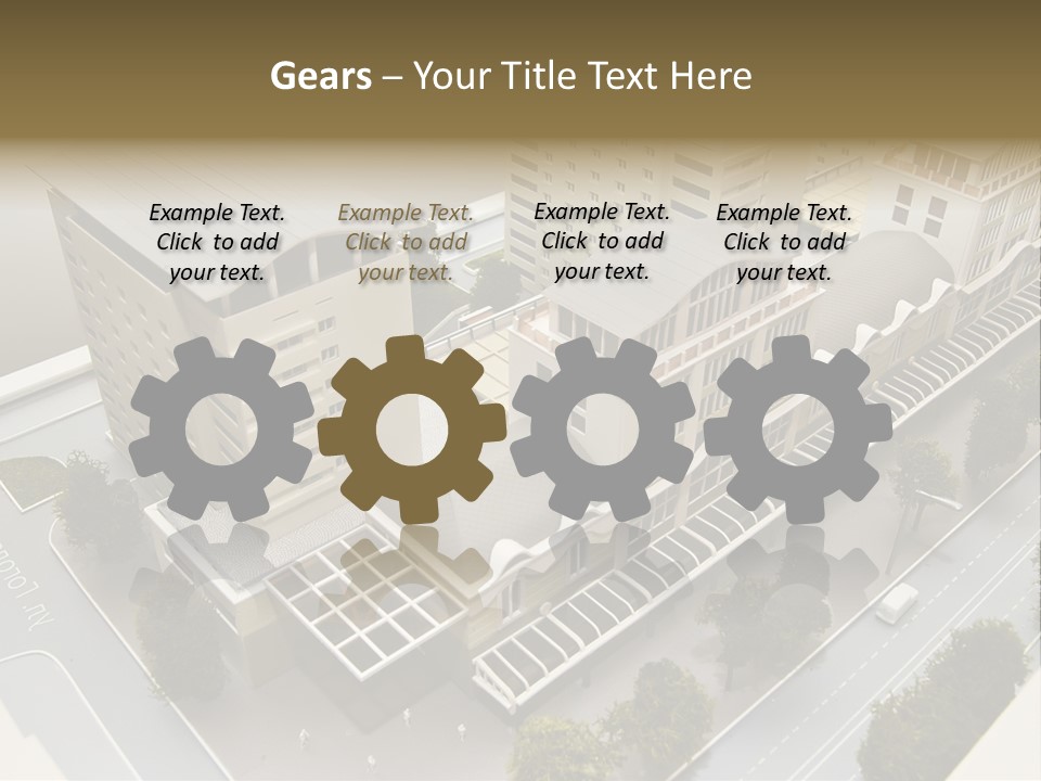 Small Buildings Model PowerPoint Template