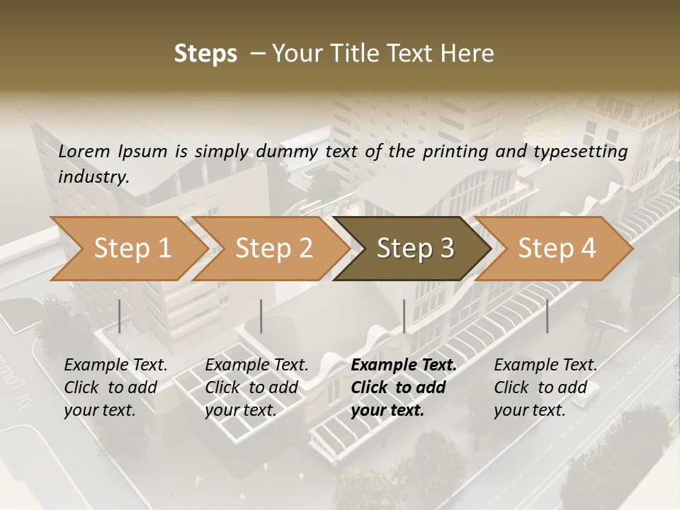 Small Buildings Model PowerPoint Template