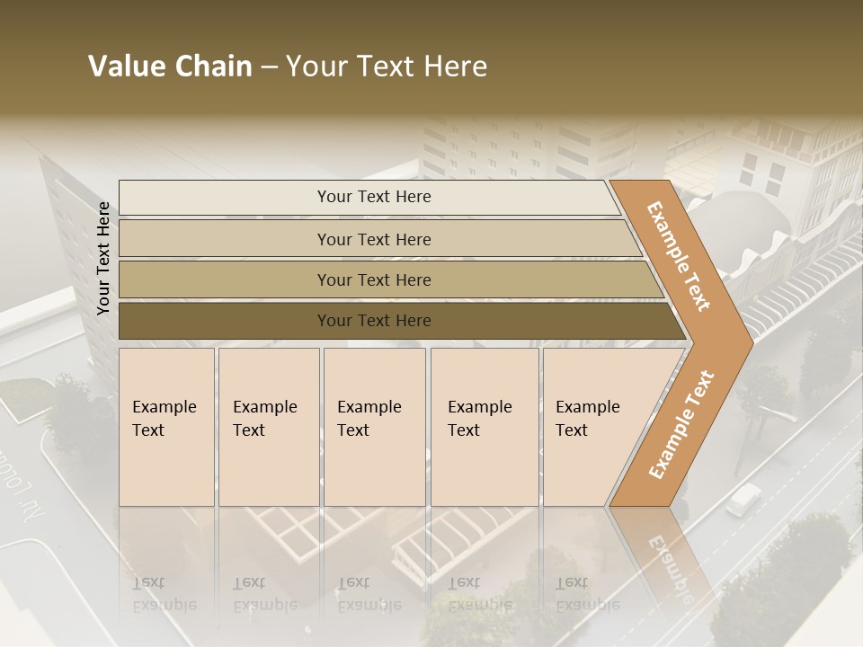 Small Buildings Model PowerPoint Template