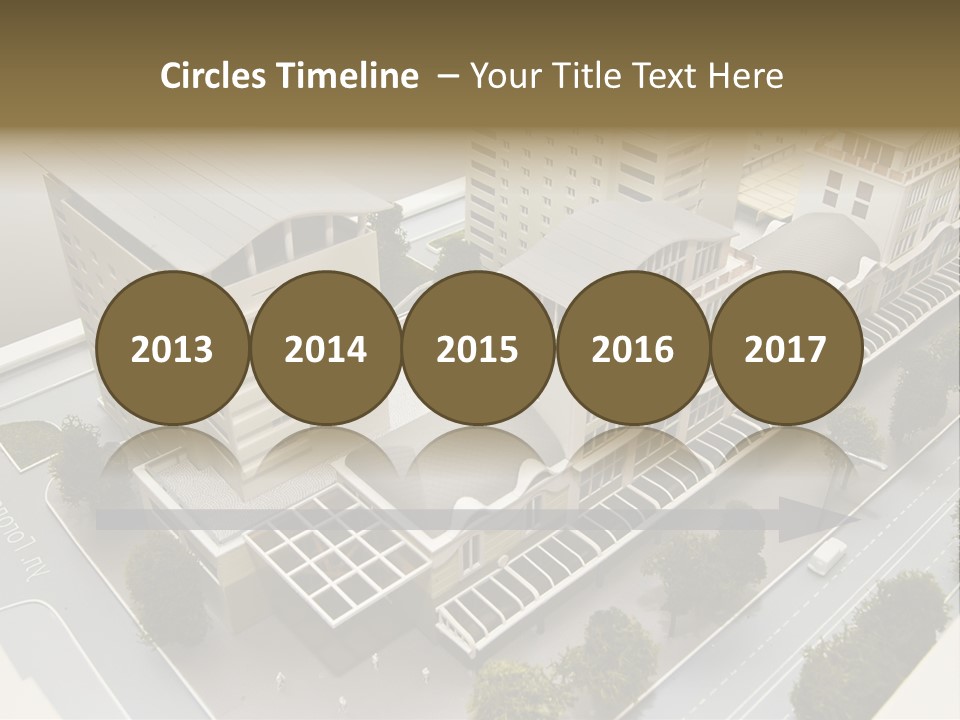 Small Buildings Model PowerPoint Template