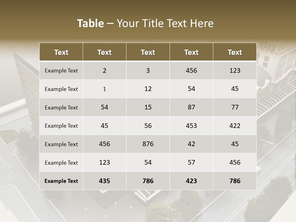 Small Buildings Model PowerPoint Template