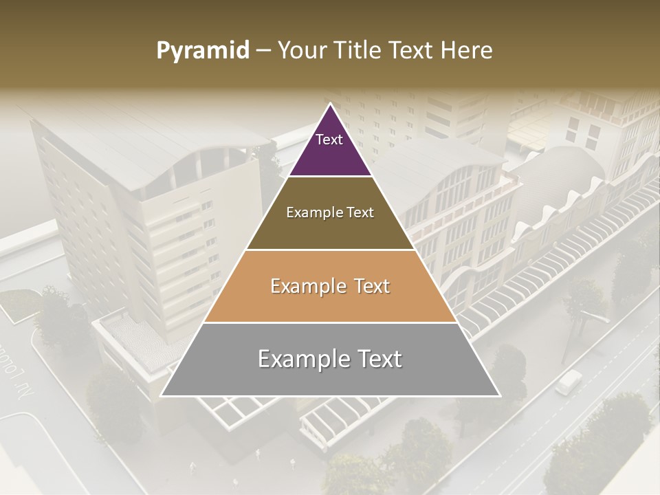 Small Buildings Model PowerPoint Template
