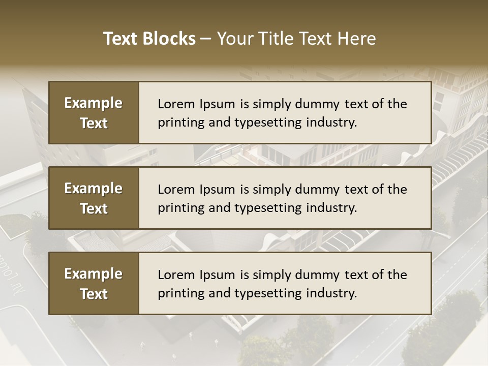 Small Buildings Model PowerPoint Template