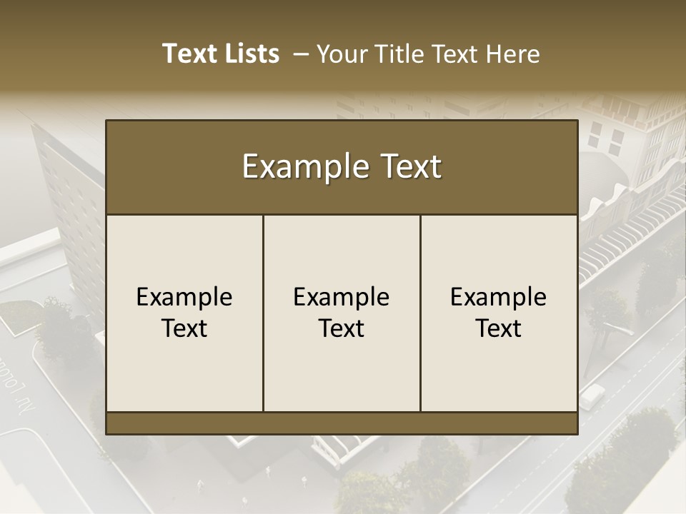 Small Buildings Model PowerPoint Template