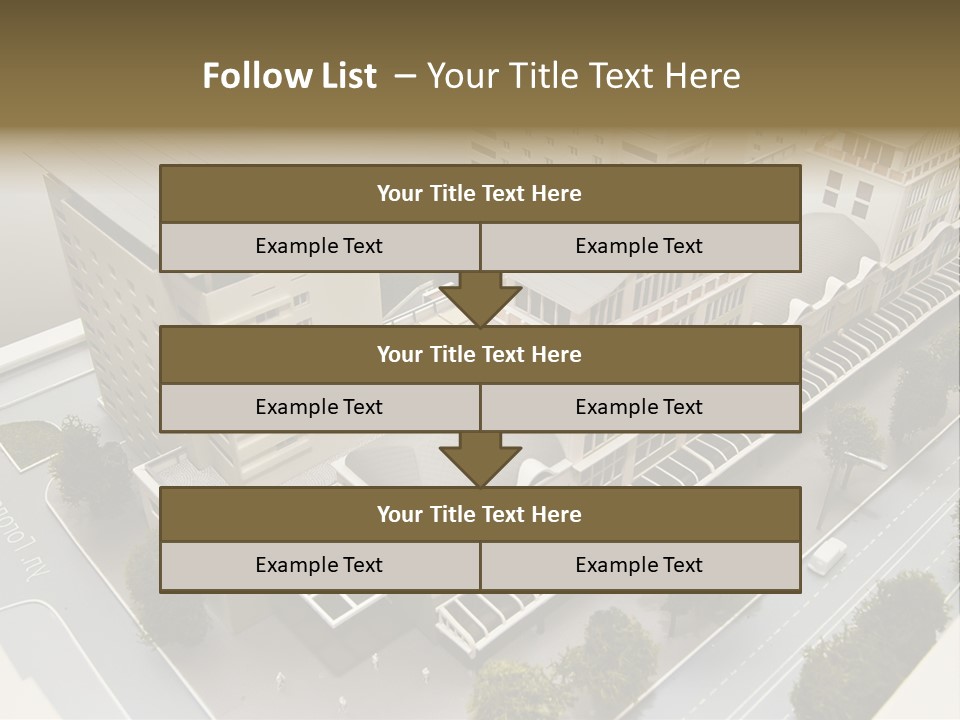 Small Buildings Model PowerPoint Template