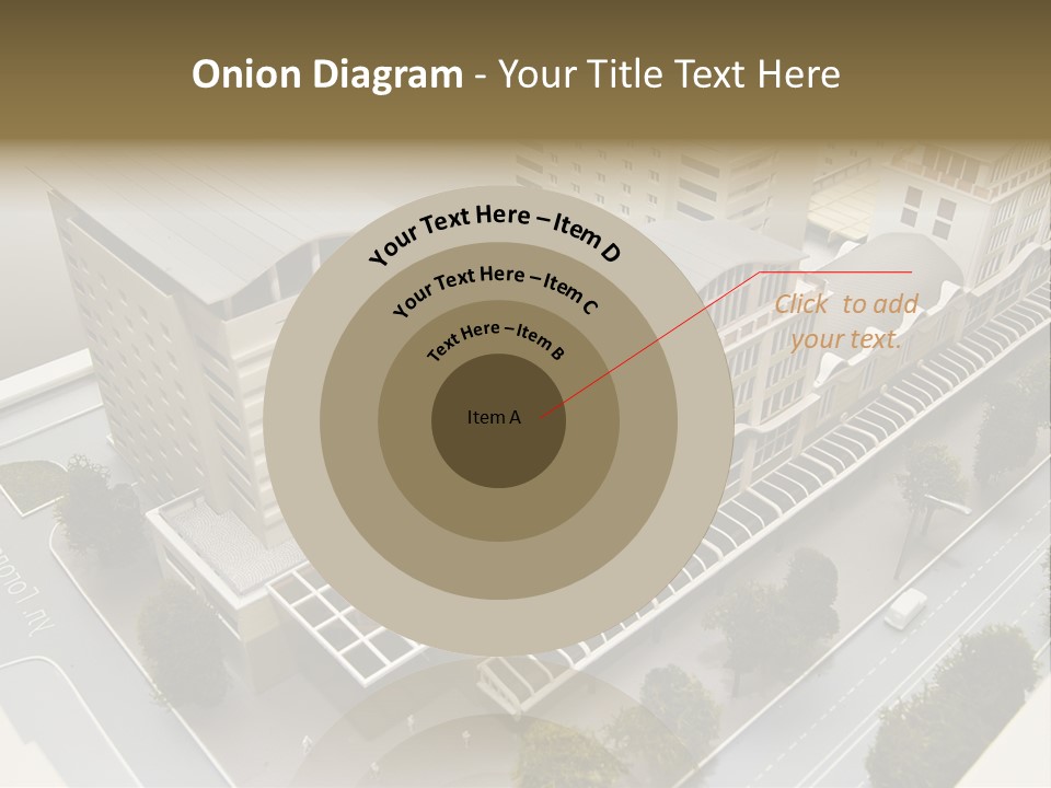 Small Buildings Model PowerPoint Template