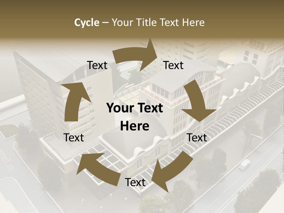 Small Buildings Model PowerPoint Template