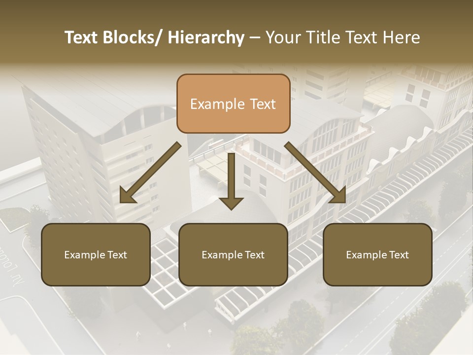 Small Buildings Model PowerPoint Template