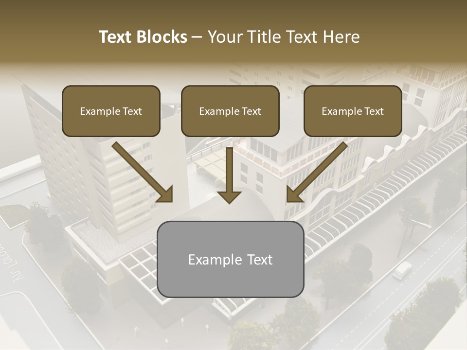 Small Buildings Model PowerPoint Template