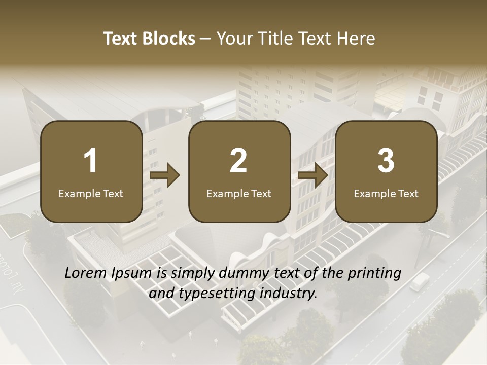 Small Buildings Model PowerPoint Template