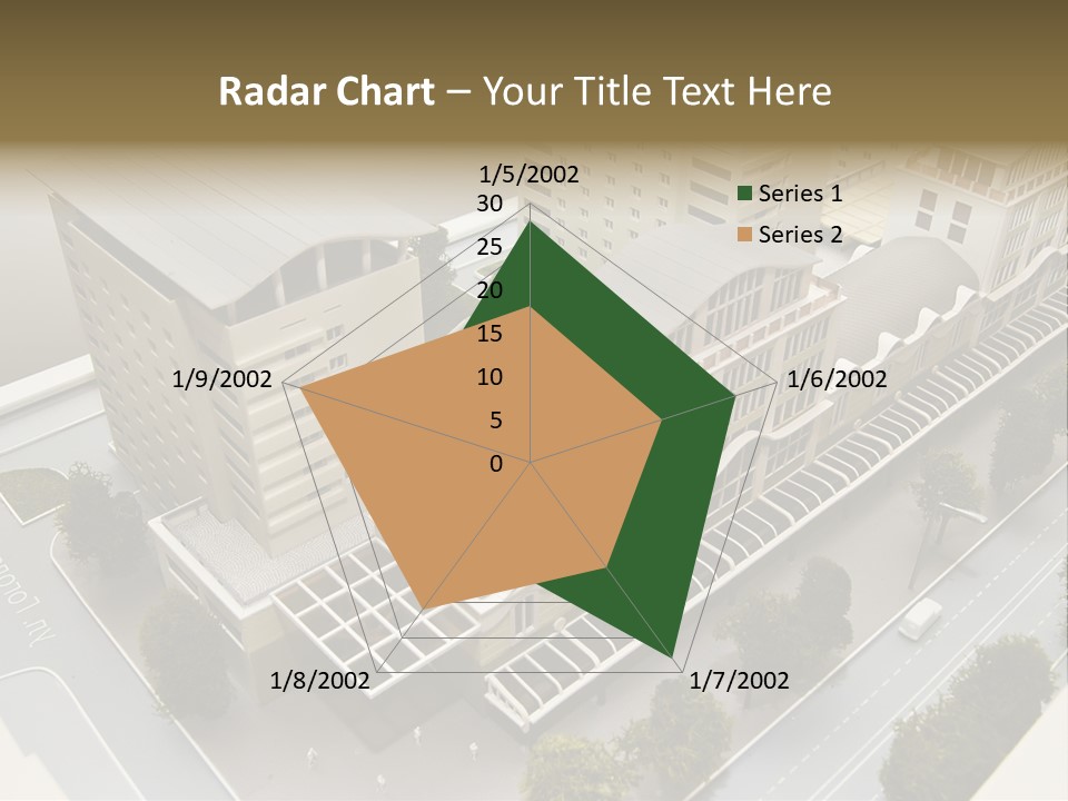 Small Buildings Model PowerPoint Template