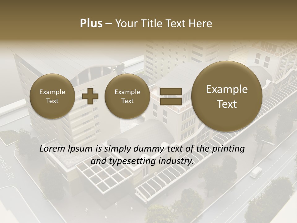 Small Buildings Model PowerPoint Template
