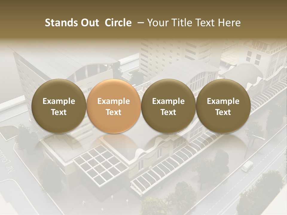 Small Buildings Model PowerPoint Template