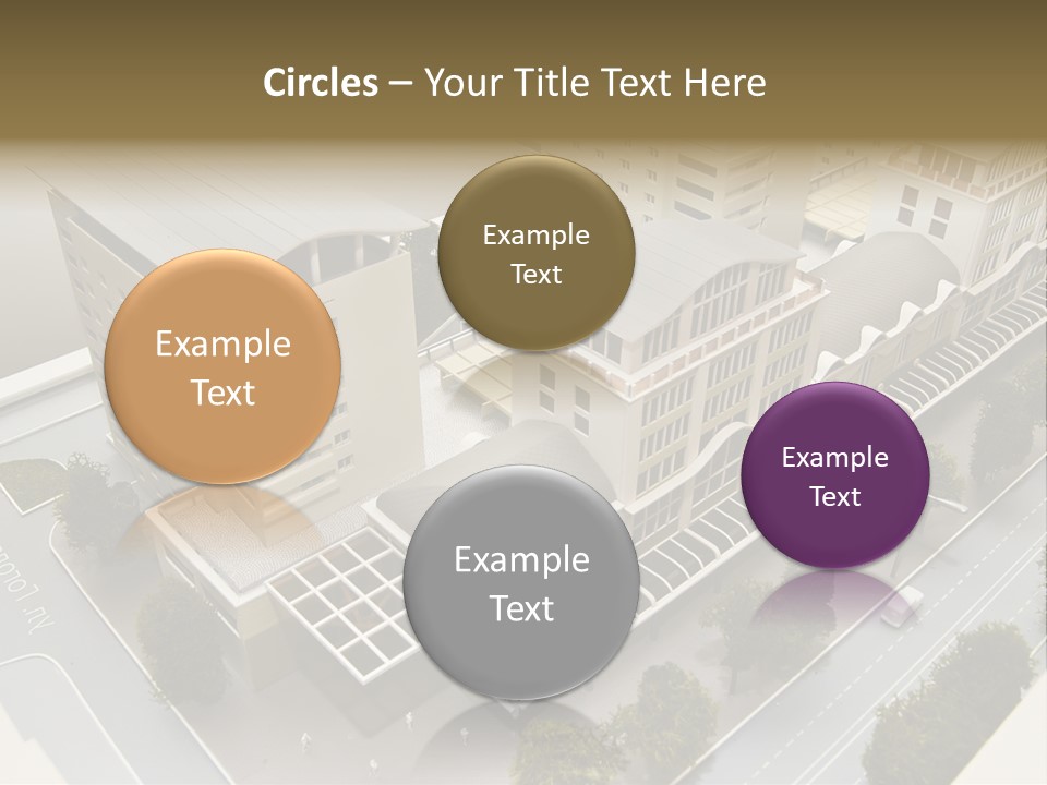 Small Buildings Model PowerPoint Template