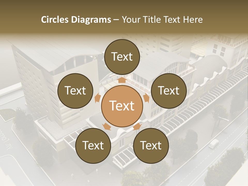 Small Buildings Model PowerPoint Template