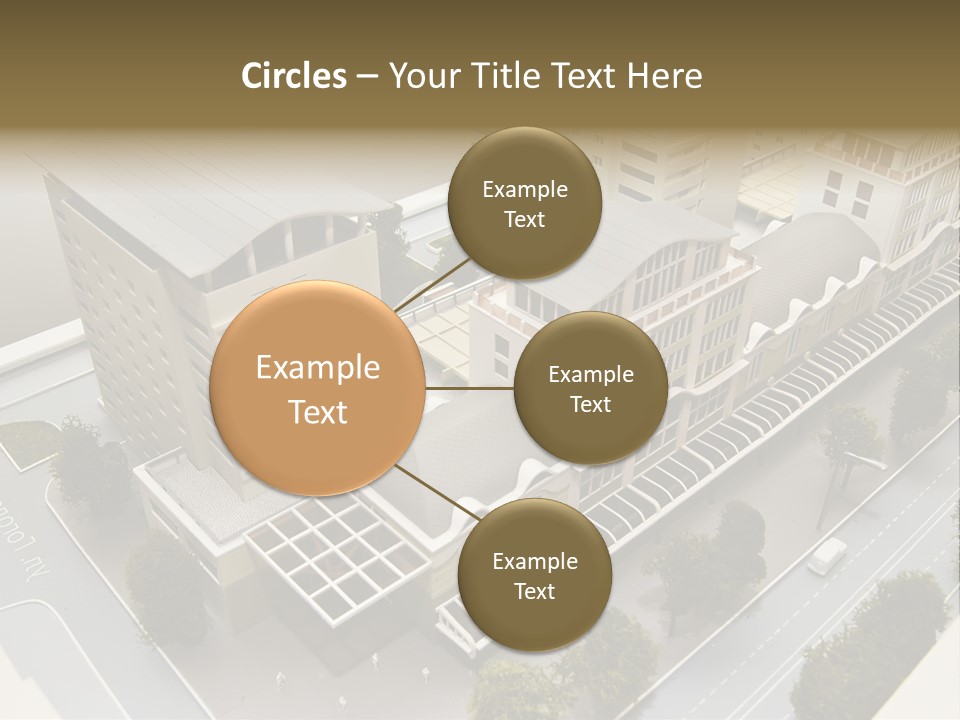 Small Buildings Model PowerPoint Template