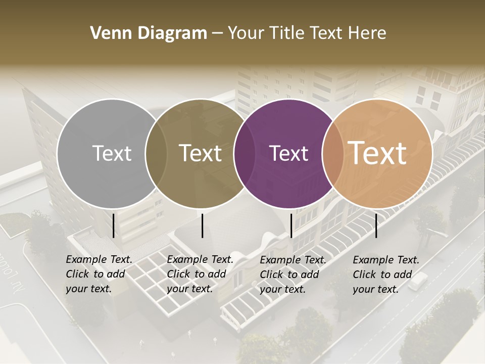 Small Buildings Model PowerPoint Template