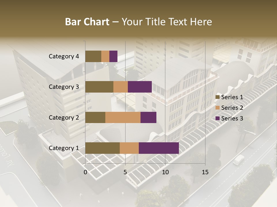 Small Buildings Model PowerPoint Template