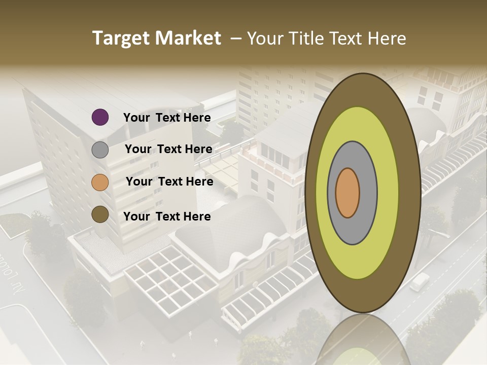 Small Buildings Model PowerPoint Template