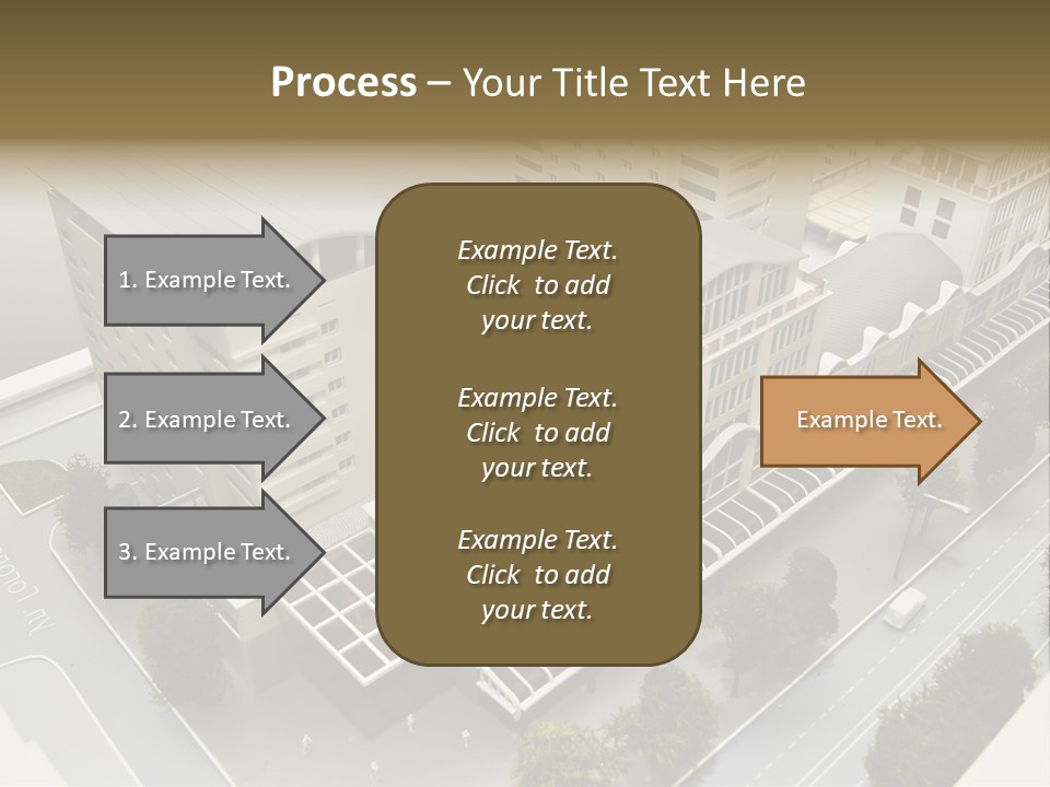 Small Buildings Model PowerPoint Template