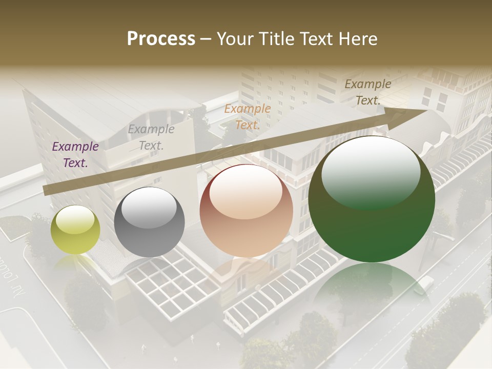 Small Buildings Model PowerPoint Template