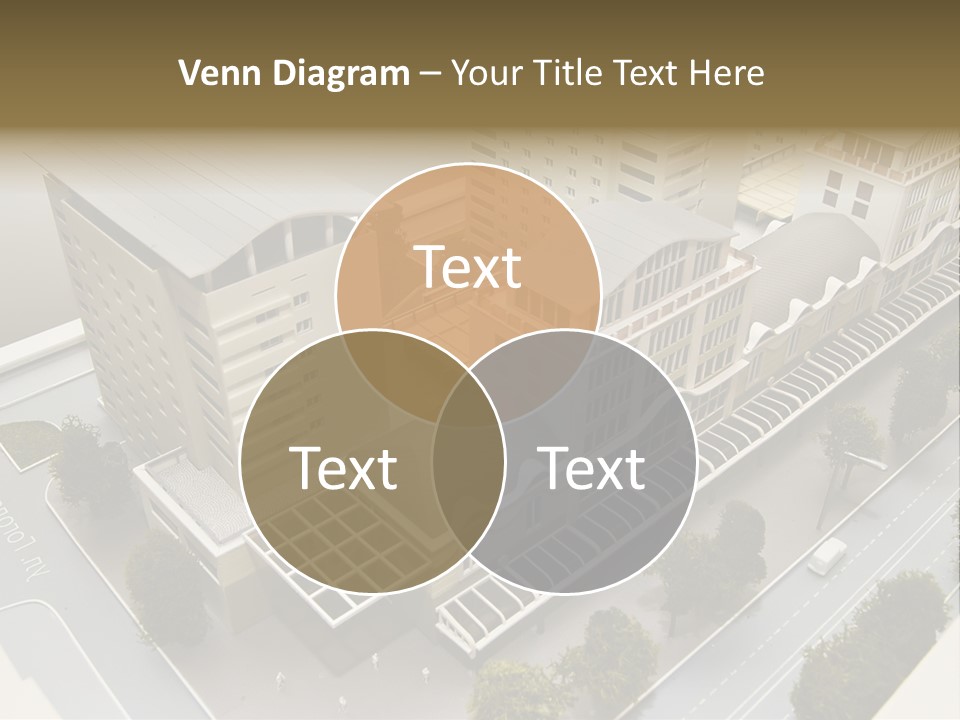 Small Buildings Model PowerPoint Template