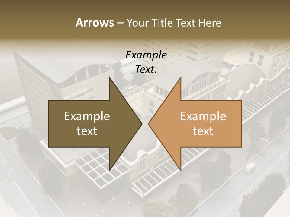 Small Buildings Model PowerPoint Template