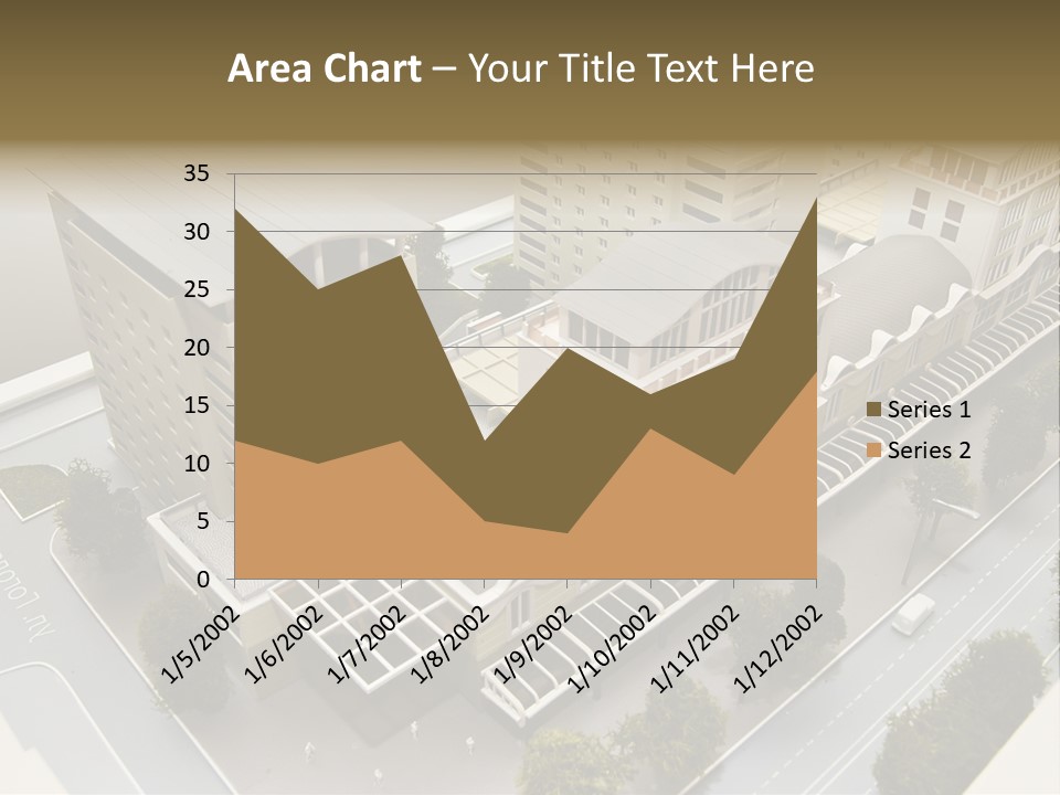Small Buildings Model PowerPoint Template