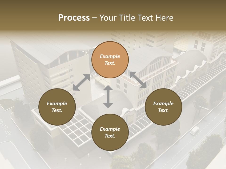 Small Buildings Model PowerPoint Template