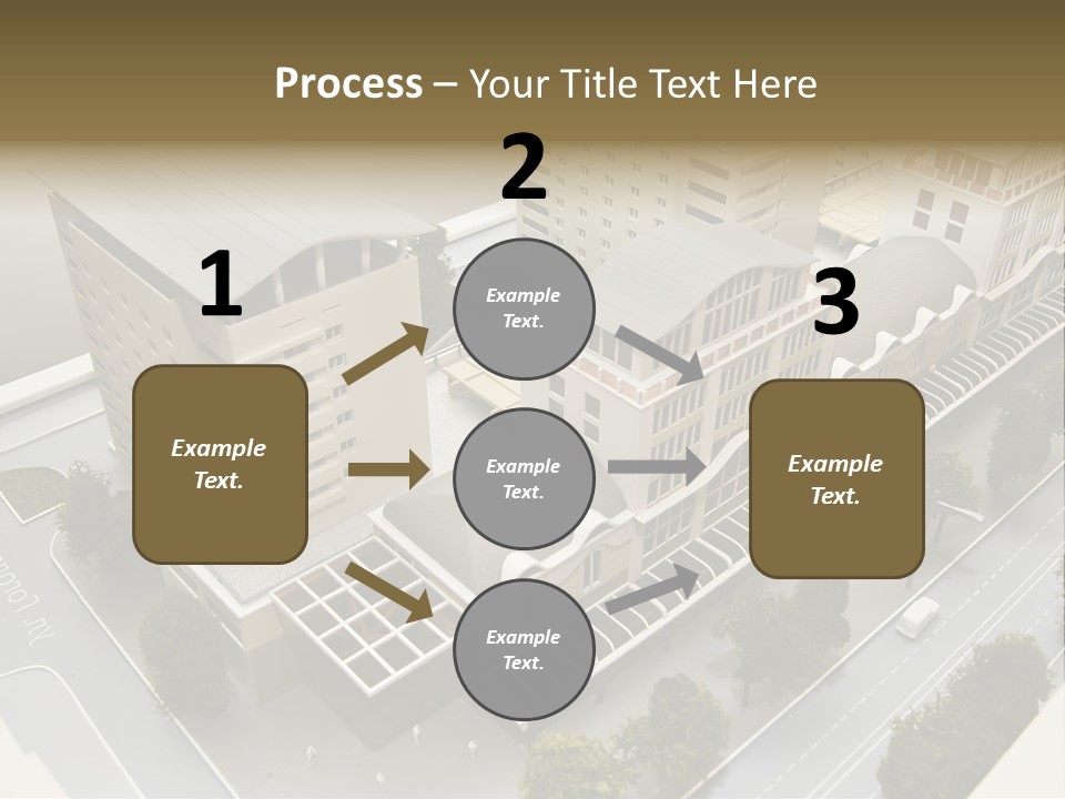 Small Buildings Model PowerPoint Template