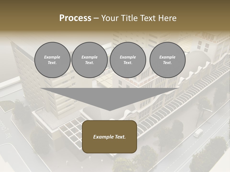 Small Buildings Model PowerPoint Template