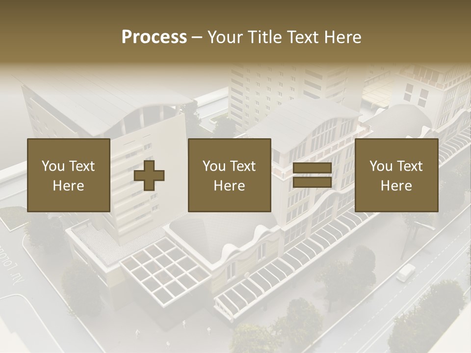 Small Buildings Model PowerPoint Template