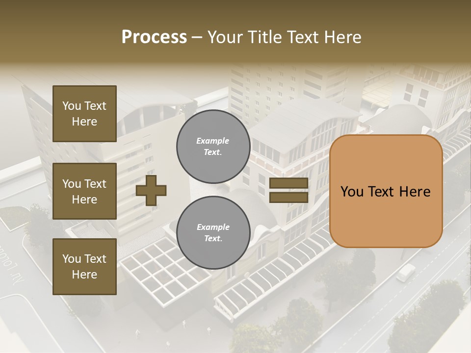 Small Buildings Model PowerPoint Template