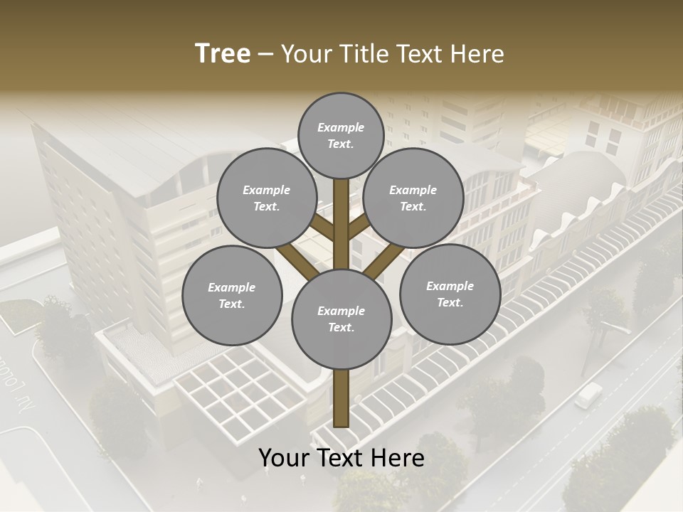 Small Buildings Model PowerPoint Template