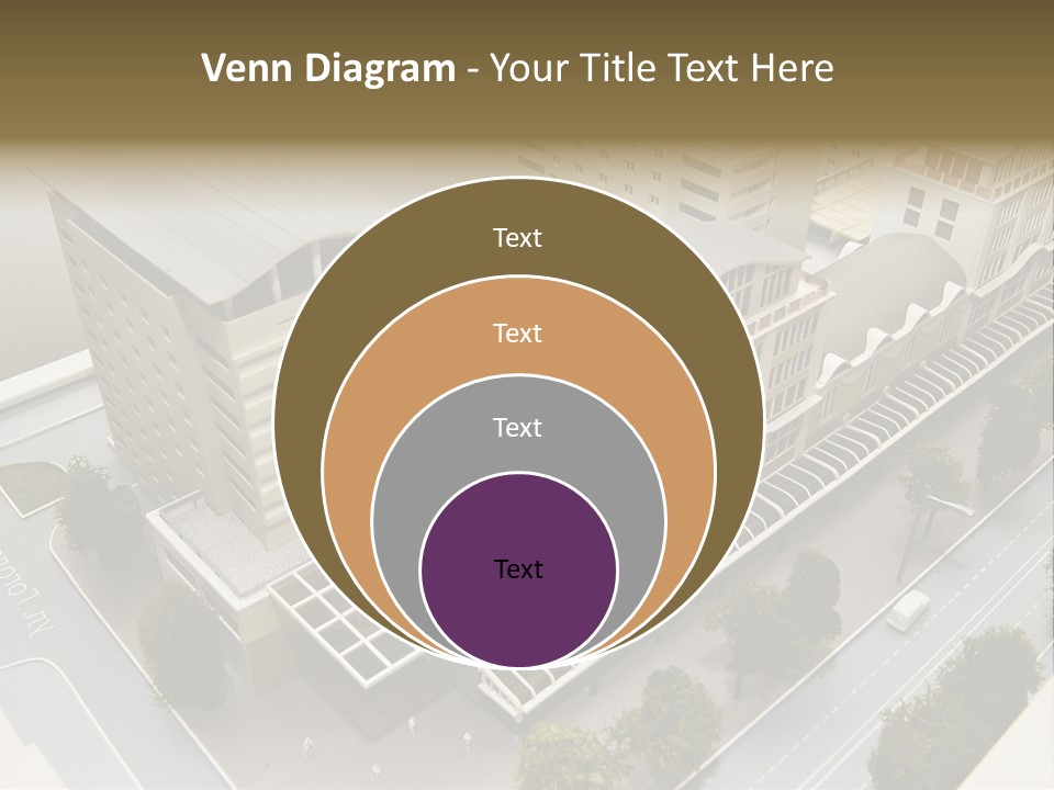 Small Buildings Model PowerPoint Template