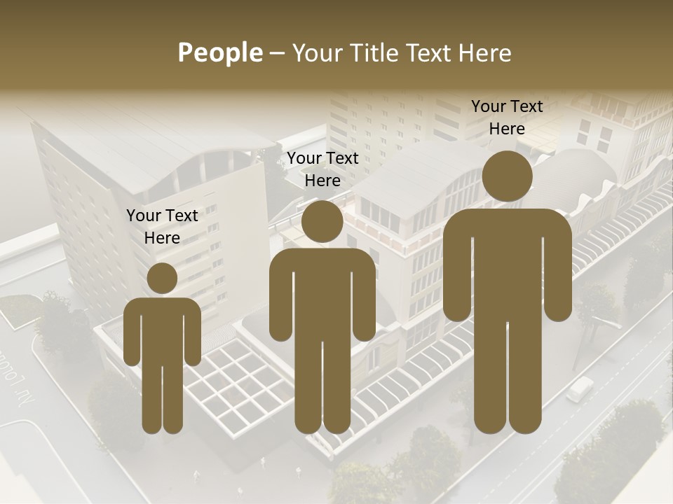 Small Buildings Model PowerPoint Template