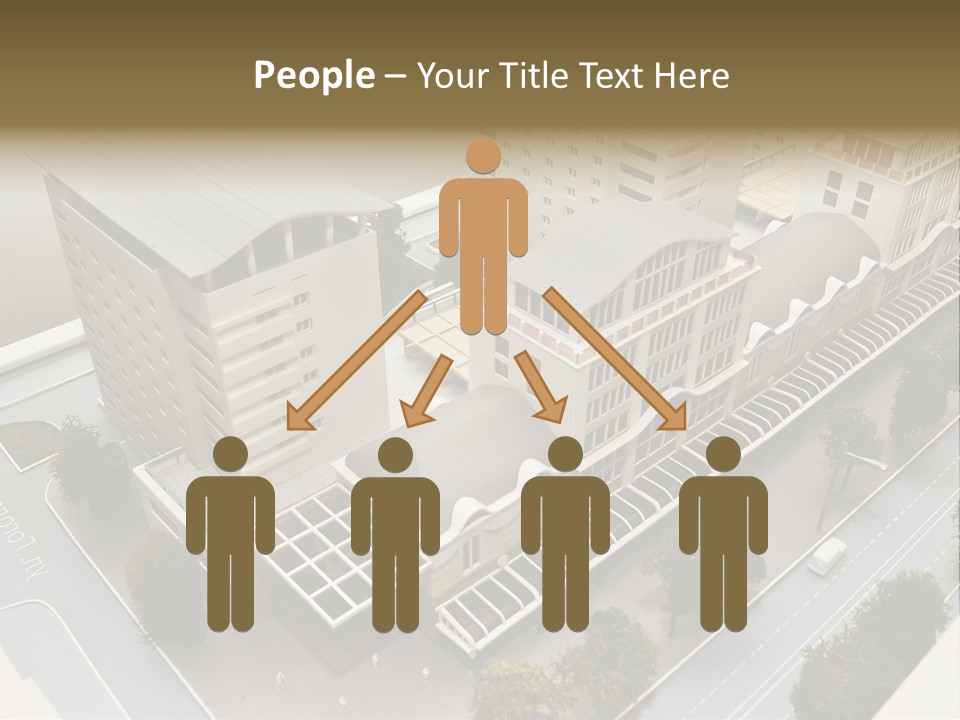 Small Buildings Model PowerPoint Template